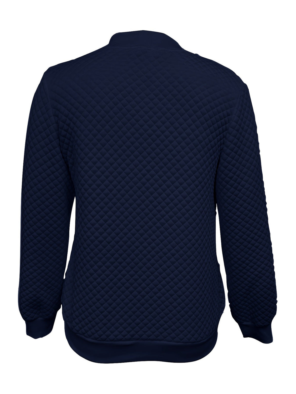 Quilted-Texture Baseball Jacket