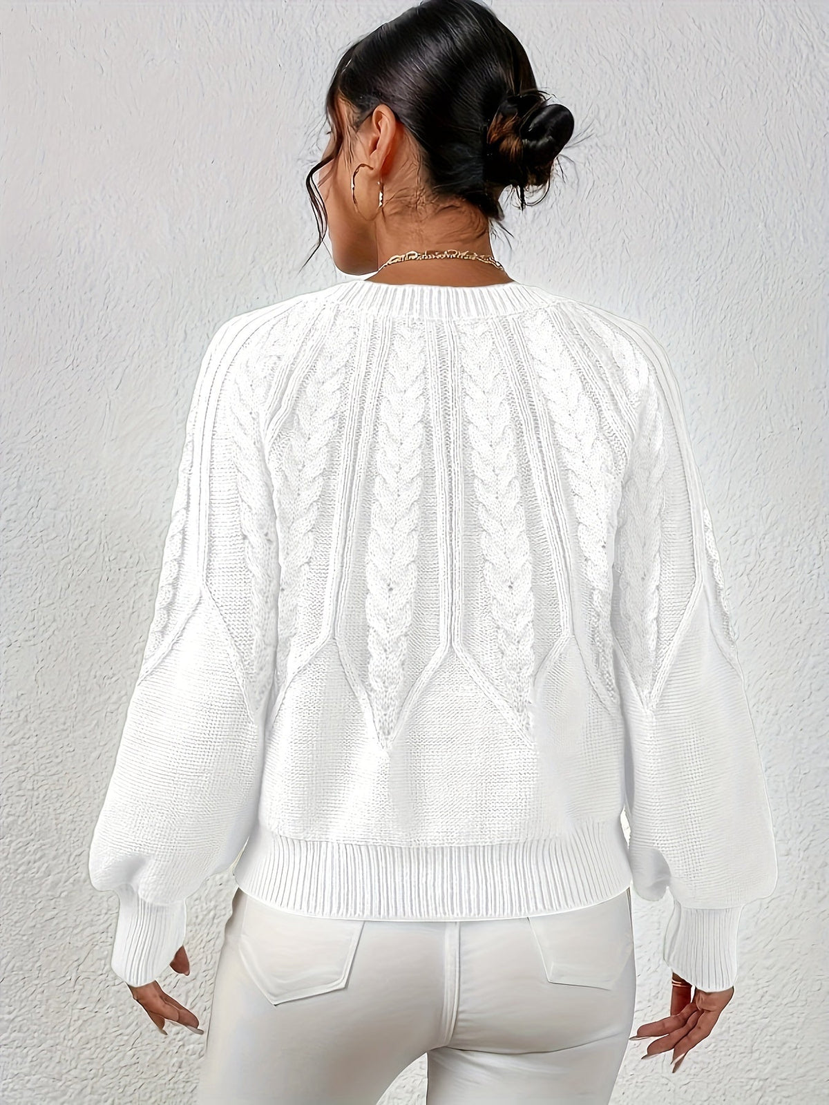 Relaxed Cable-Knit Sweater