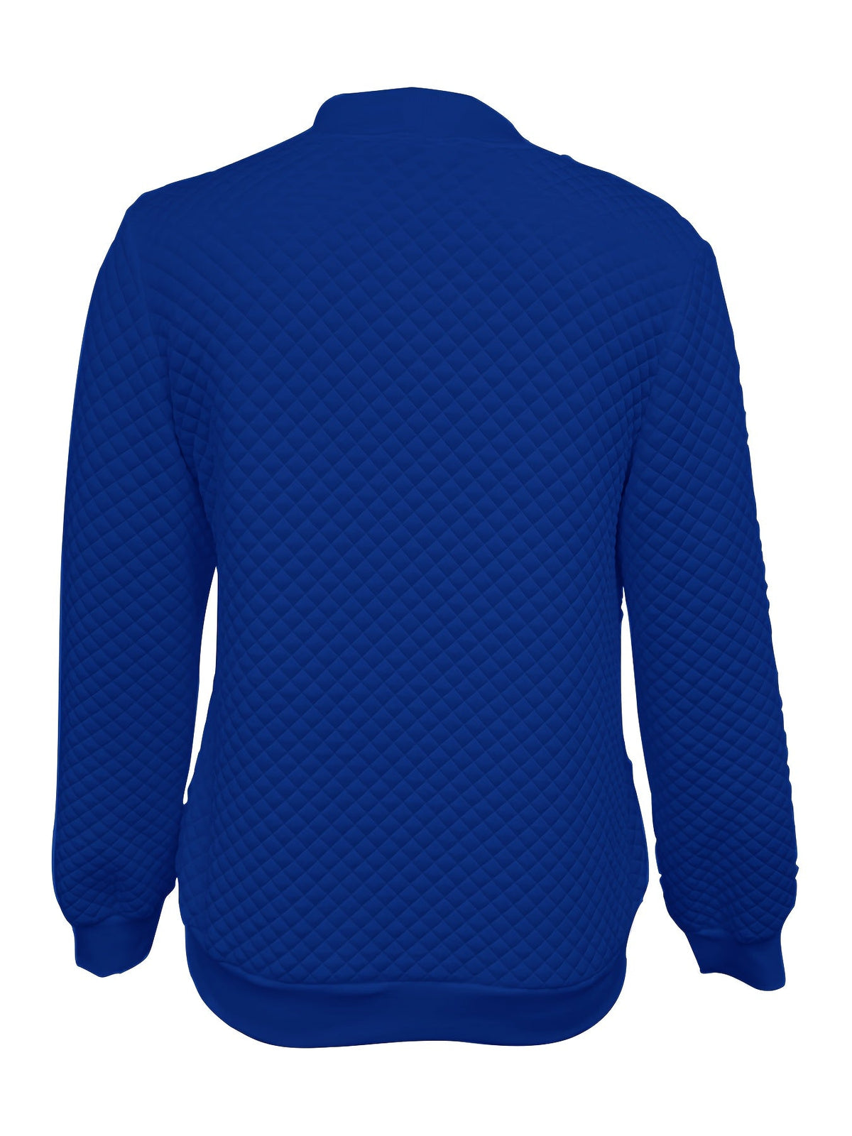 Quilted-Texture Baseball Jacket