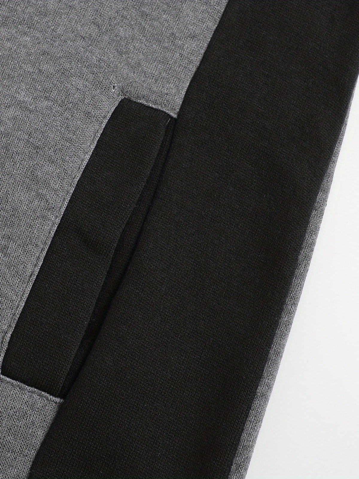 Color Block Zip-Up Hooded Jacket