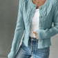 Cable-Knit Button-Front Cardigan