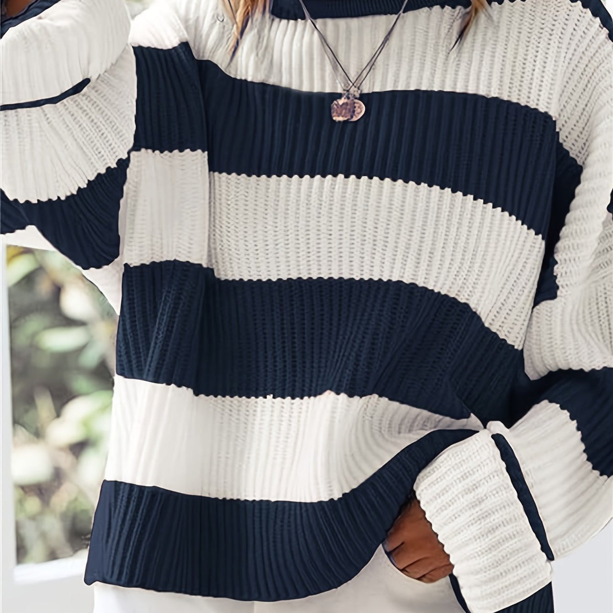 Relaxed Colourblock Knit Sweater