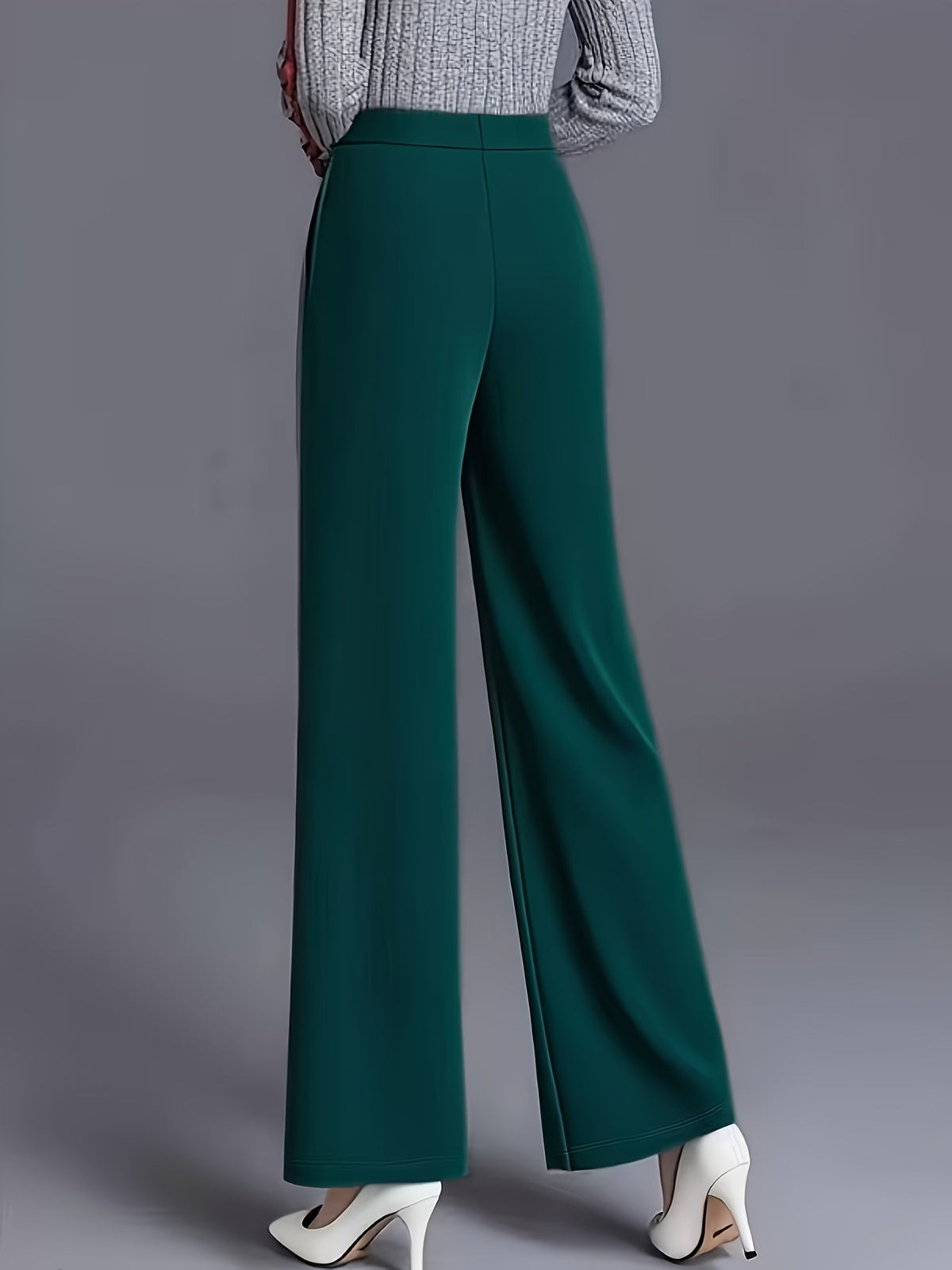 High-Waisted Wide-Leg Trousers
