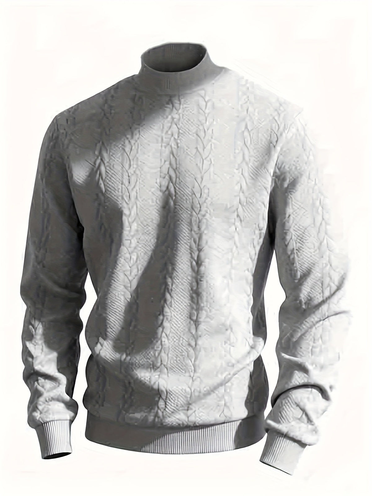 Textured High-Neck Sweatshirt