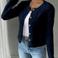 Cable-Knit Button-Front Cardigan