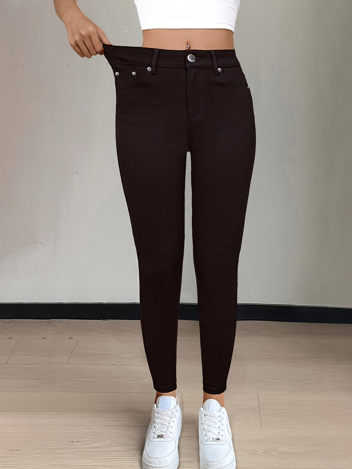 High-Waist Skinny Jeans