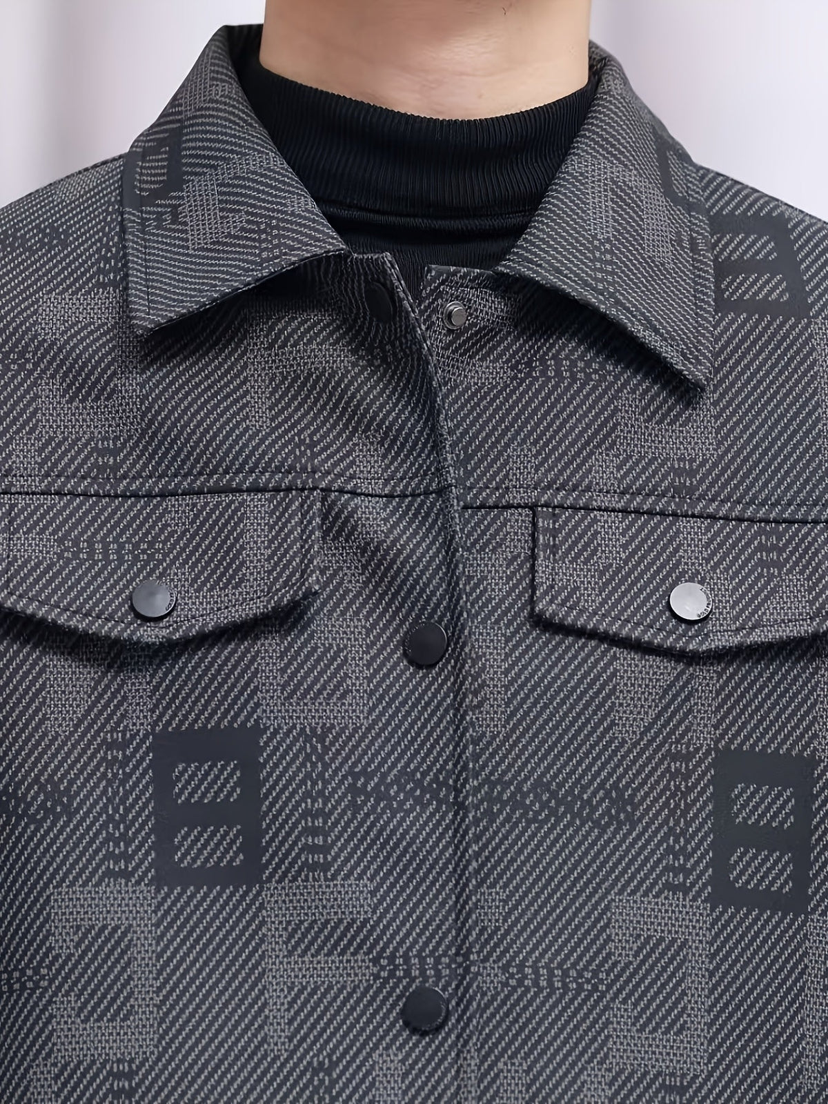 Patterned Trucker Jacket