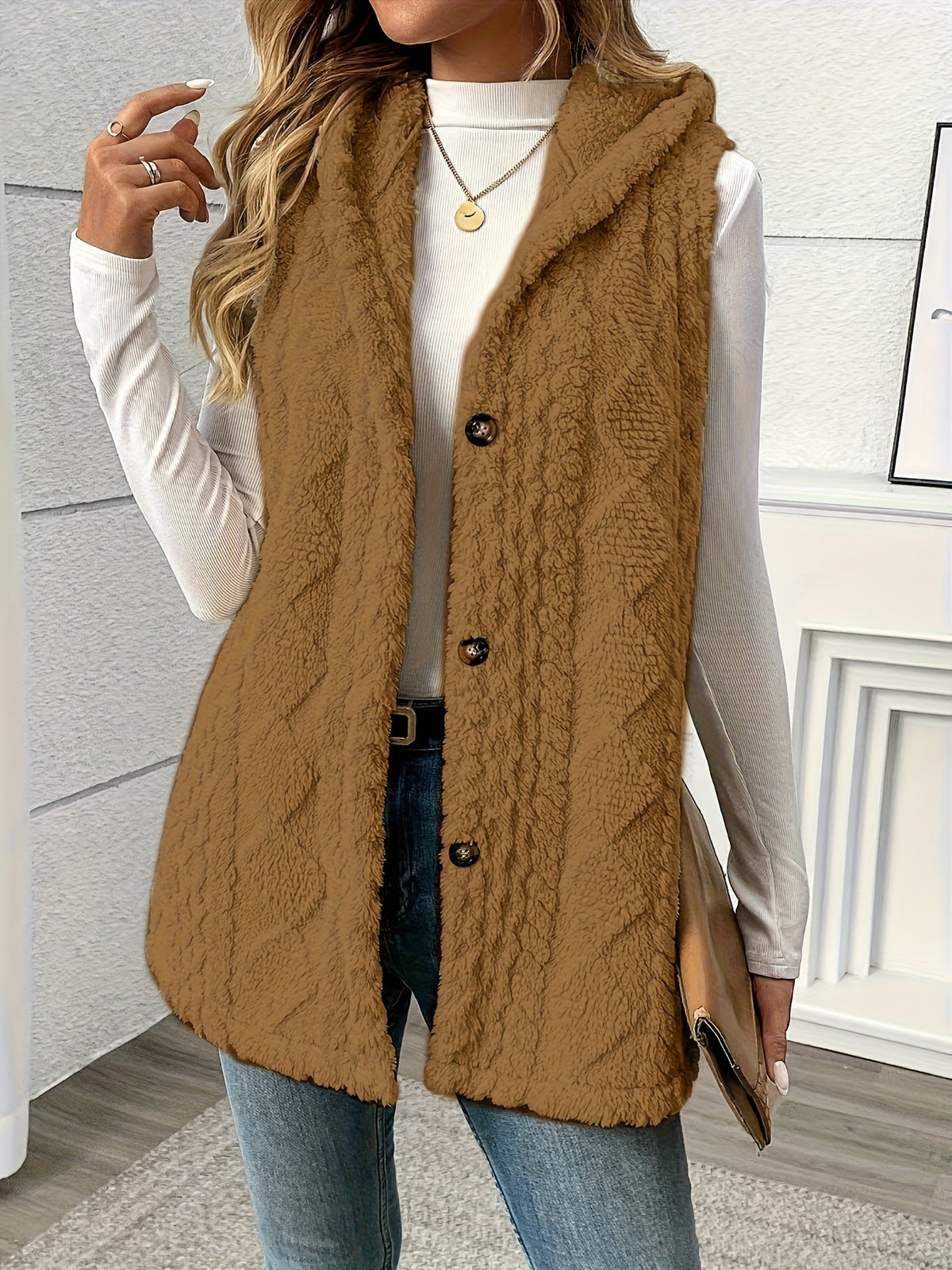 Hooded Sleeveless Vest