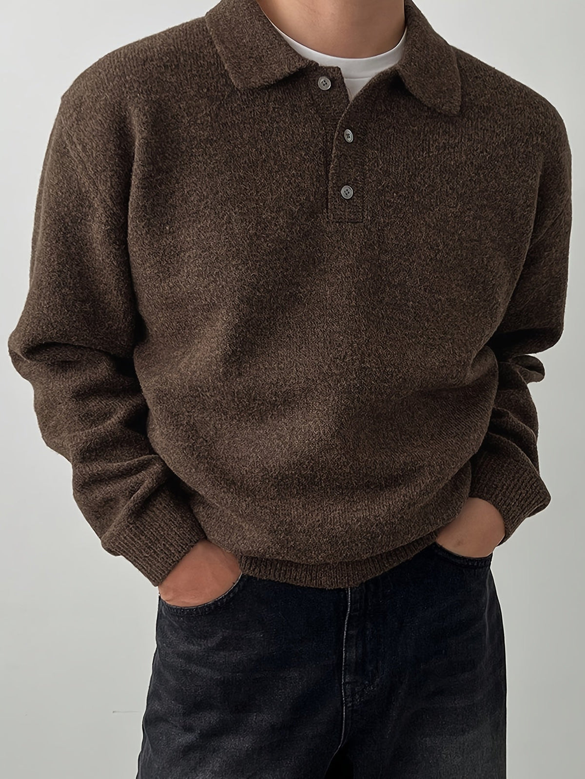 Polo Collar Knit Sweater