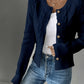 Cable-Knit Button-Front Cardigan