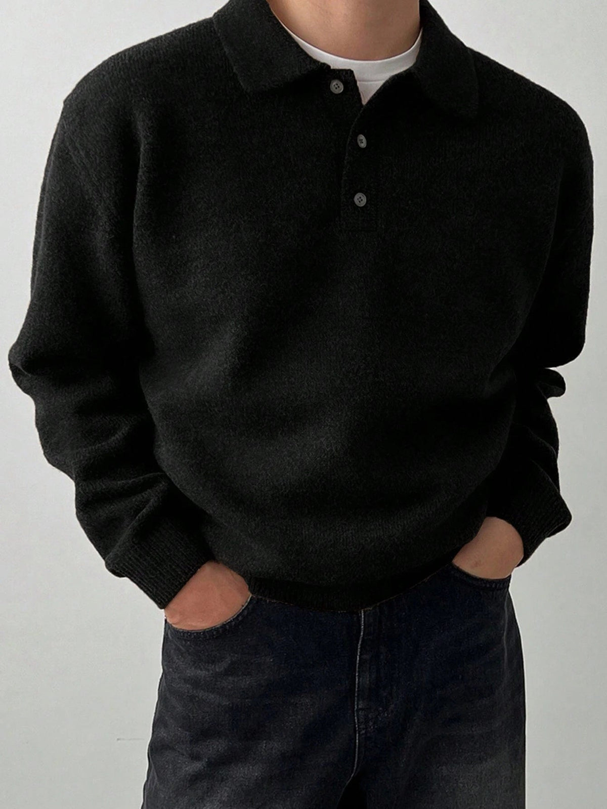 Polo Collar Knit Sweater