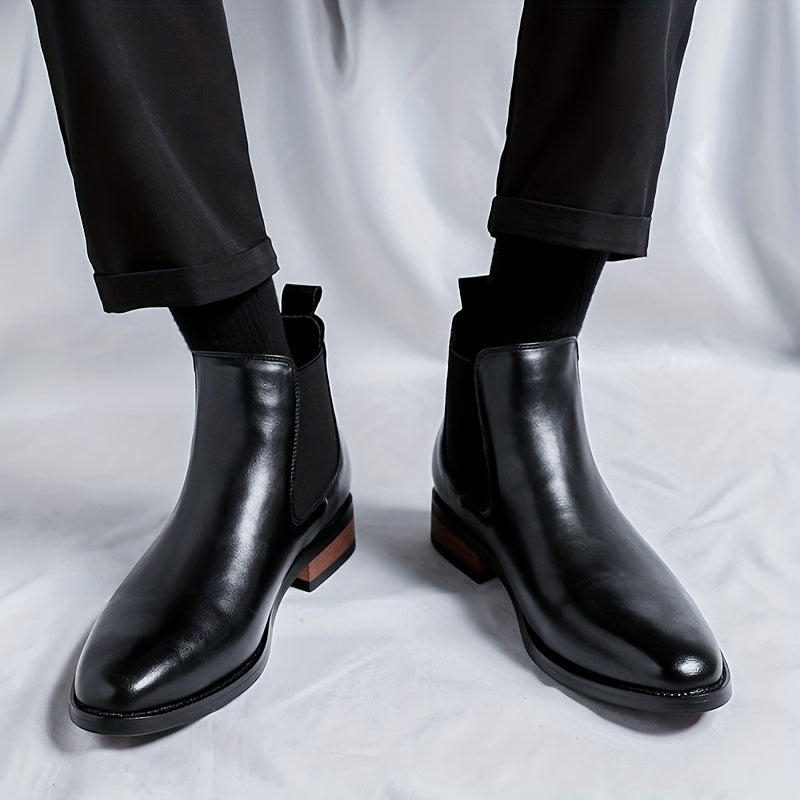 Pointed-Toe Chelsea Boots