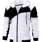 Color Block Zip-Up Hooded Jacket