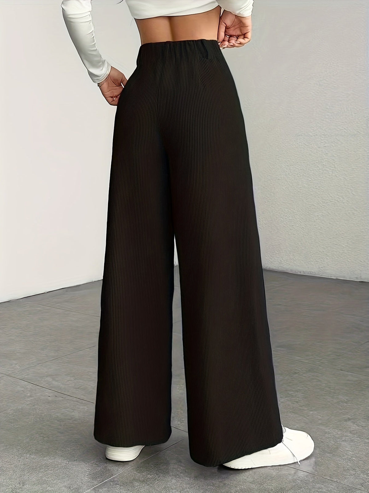 High-Waisted Wide-Leg Trousers