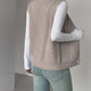 Buttoned V-Neck Knit Vest