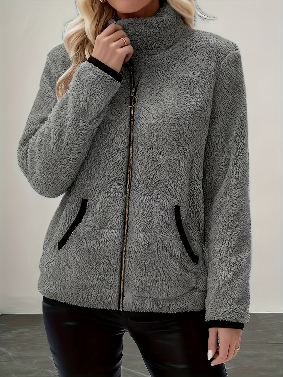 Plush Zip-Up Jacket