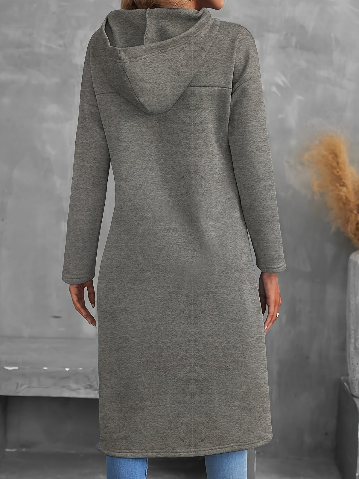 High-Low Drawstring Hoodie