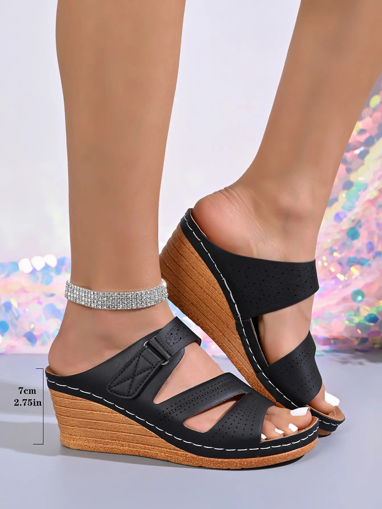 Kaelix - Leather Wedge Sandals Comfort