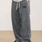 Relaxed Straight-Leg Ribbed Trousers