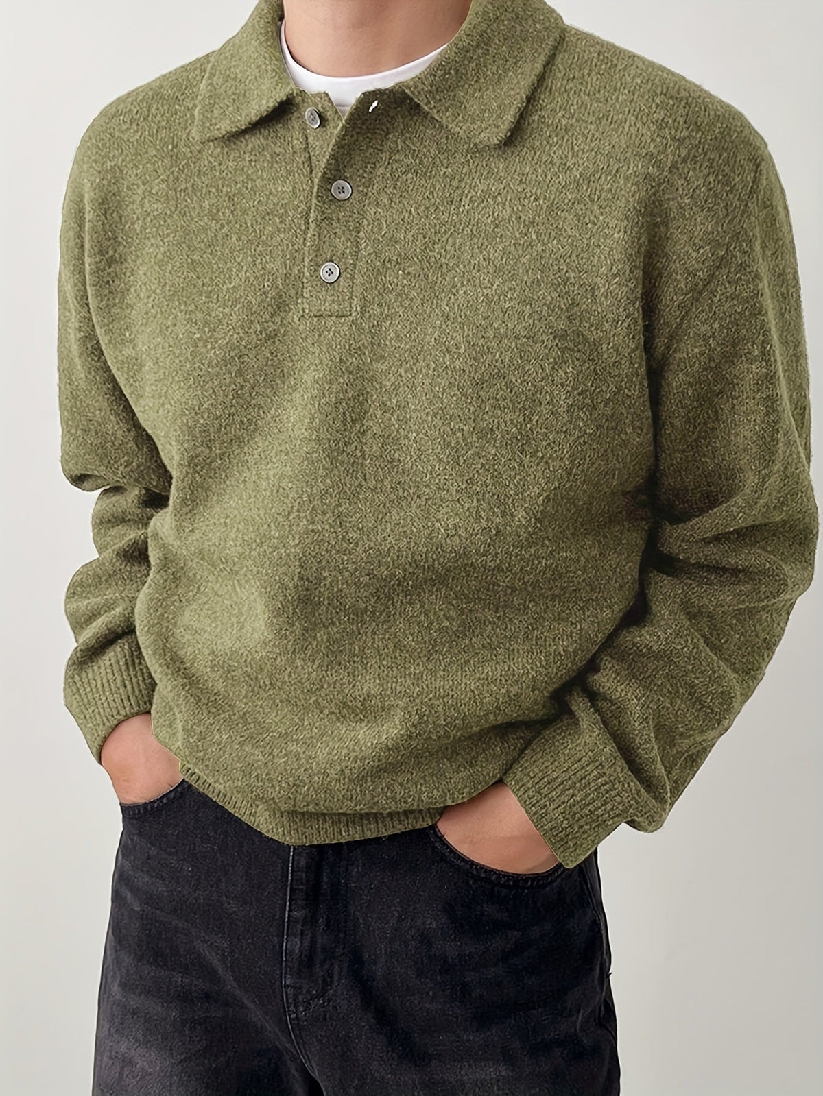 Polo Collar Knit Sweater