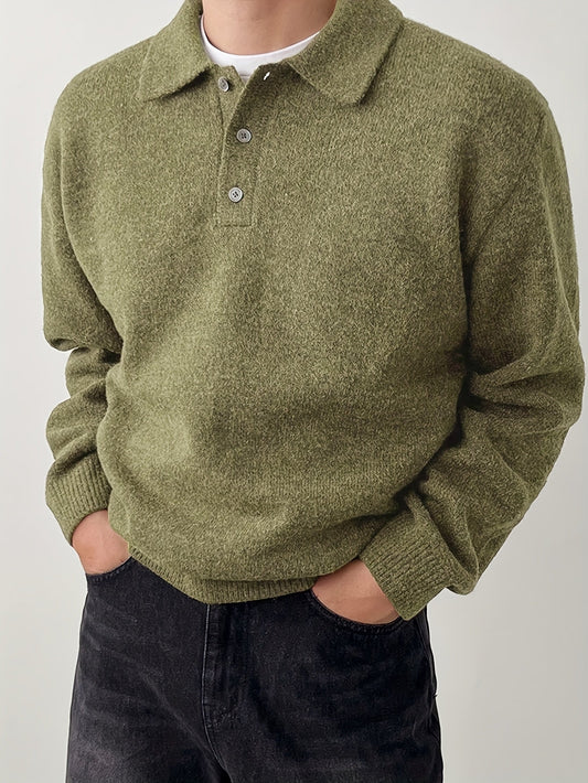 Polo Collar Knit Sweater