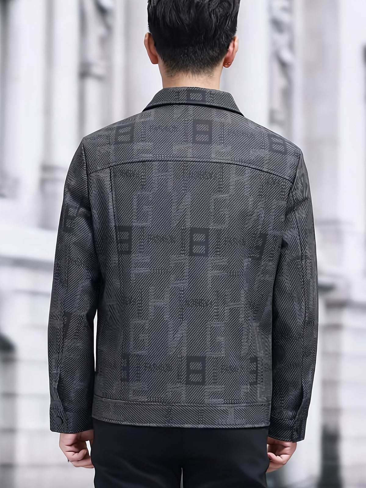 Patterned Trucker Jacket