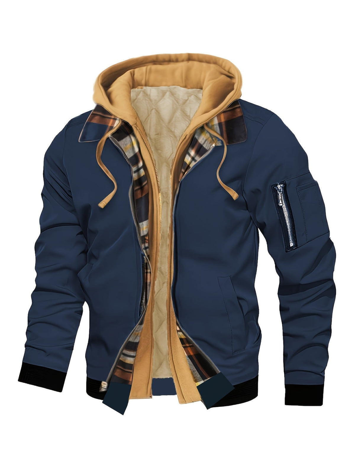 Hooded Warm-Lined Zip Jacket