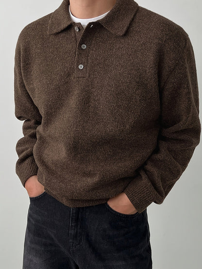 Polo Collar Knit Sweater