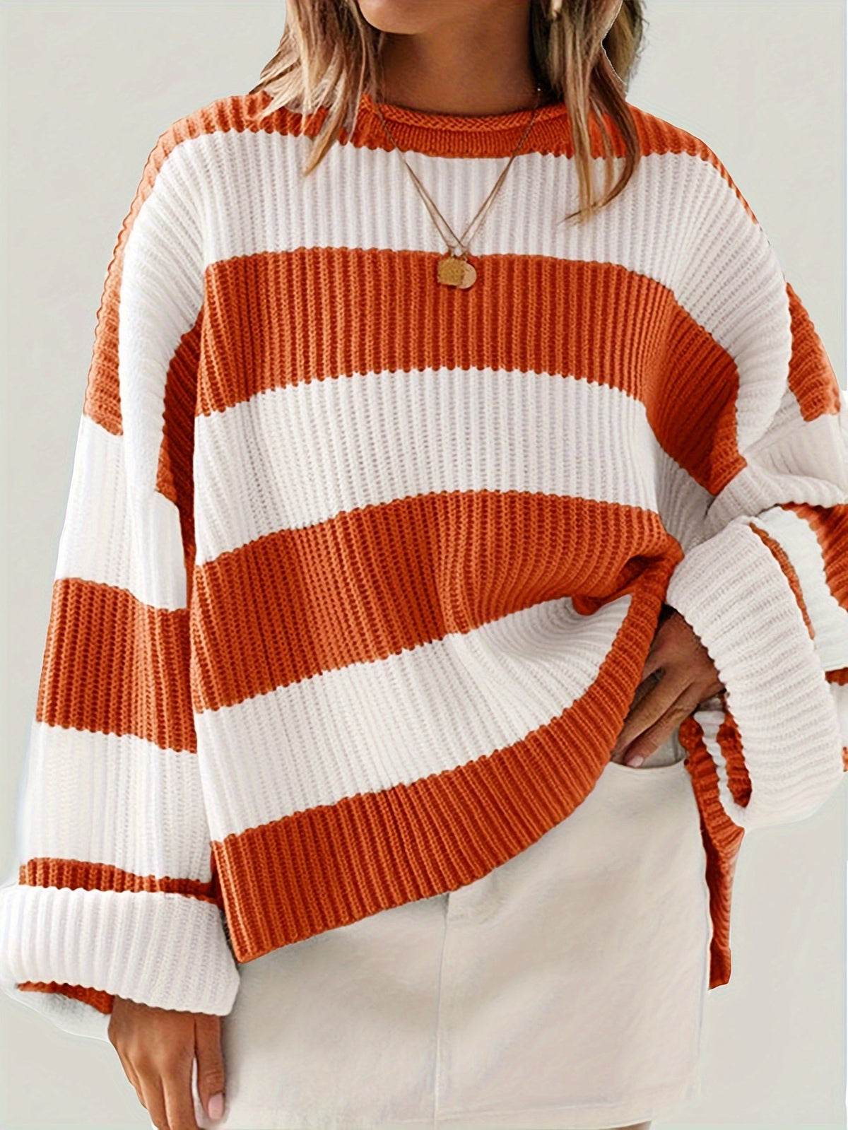 Relaxed Colourblock Knit Sweater