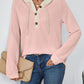 Relaxed Waffle-Knit Hooded Top