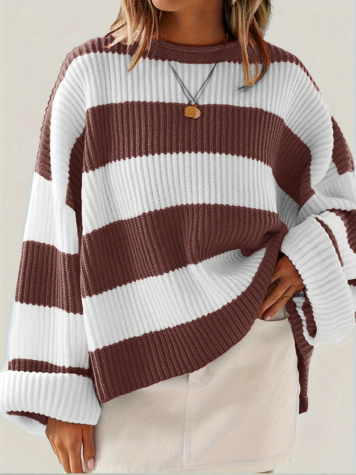 Relaxed Colourblock Knit Sweater