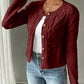 Cable-Knit Button-Front Cardigan