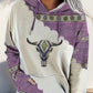 Western-Inspired Print Hoodie