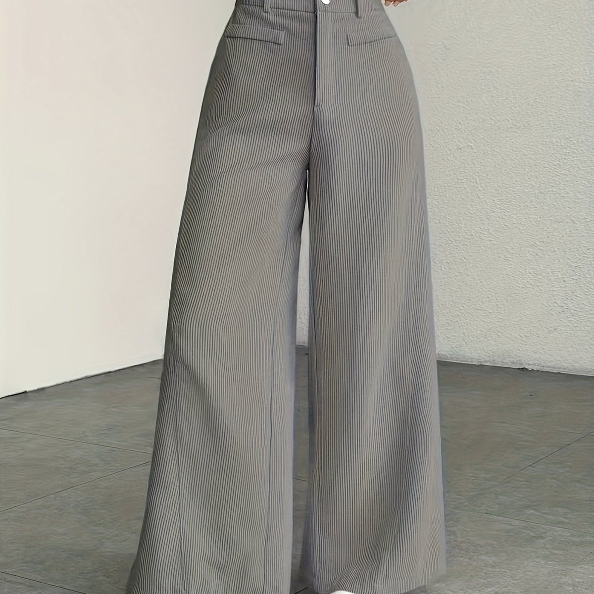 High-Waisted Wide-Leg Trousers