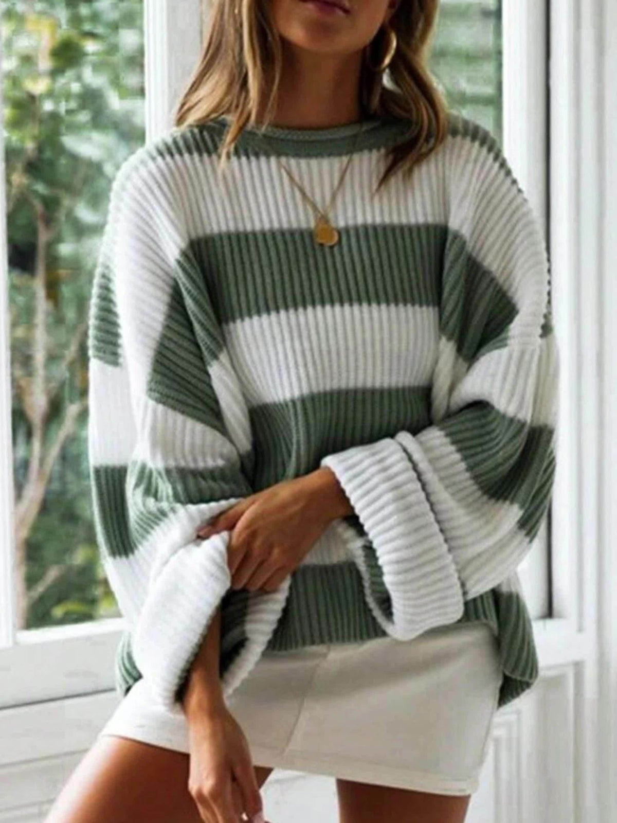Relaxed Colourblock Knit Sweater