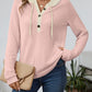 Relaxed Waffle-Knit Hooded Top