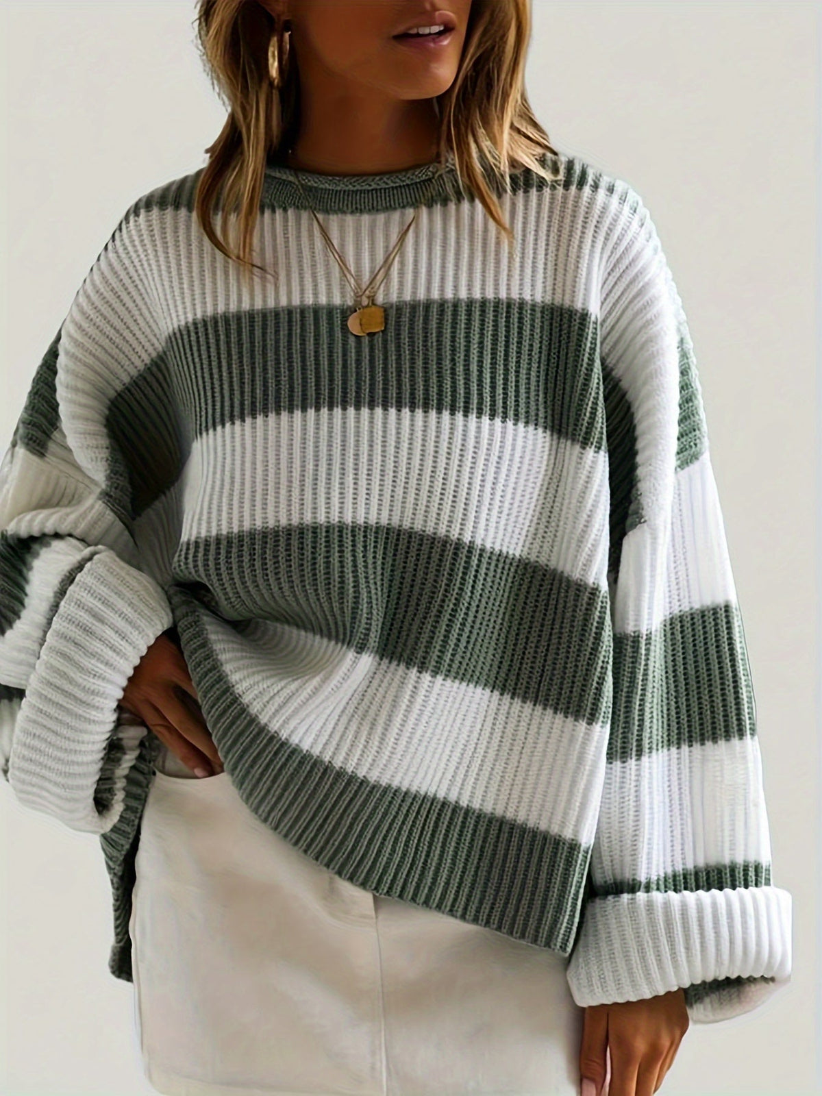 Relaxed Colourblock Knit Sweater