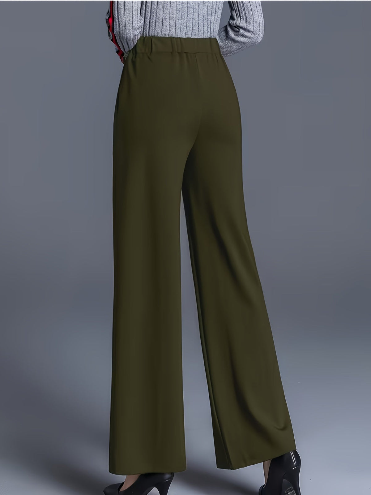 High-Waisted Wide-Leg Trousers