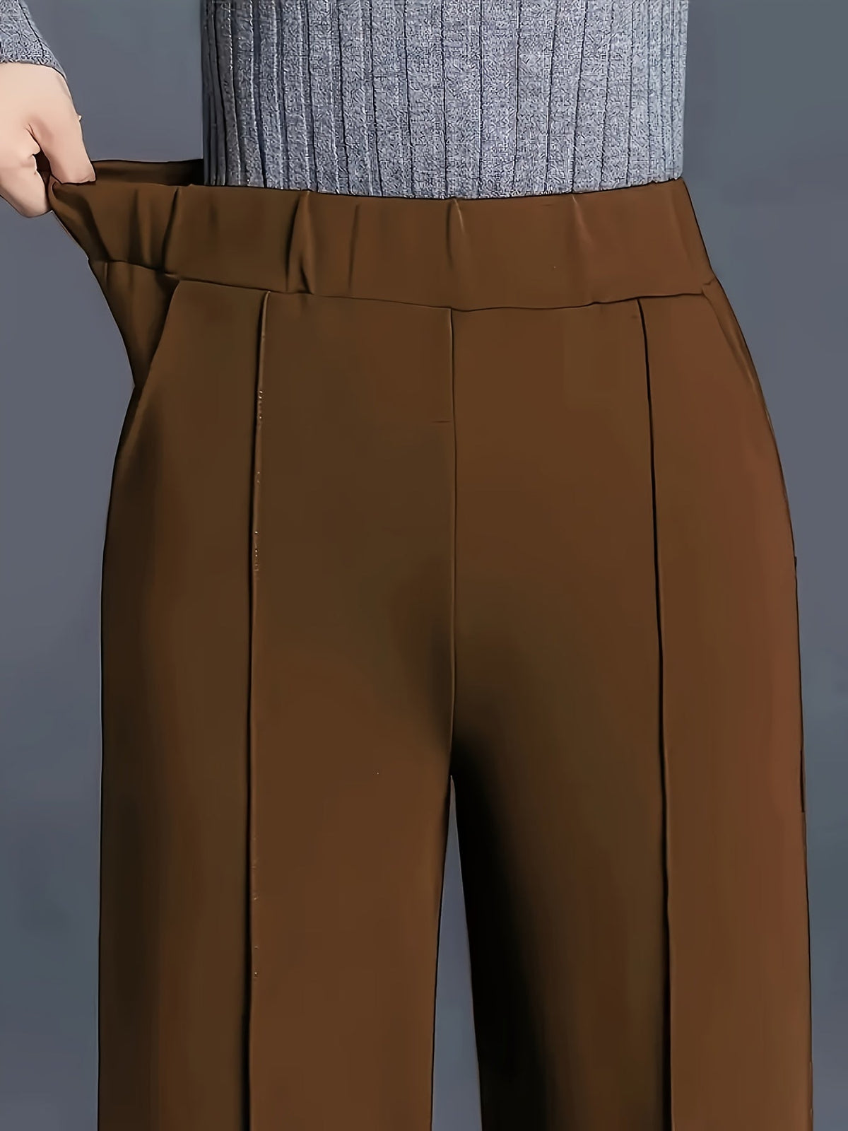 High-Waisted Wide-Leg Trousers