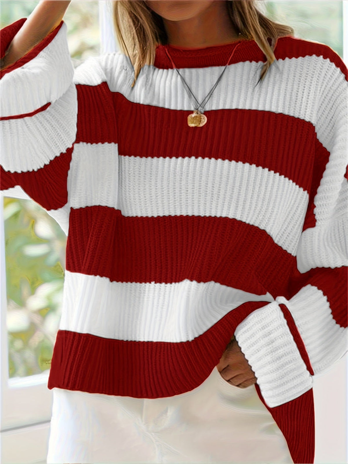 Relaxed Colourblock Knit Sweater