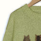 Cat-Print Knit Pullover