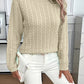Cable-Knit Round Neck Sweater