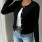 Cable-Knit Button-Front Cardigan