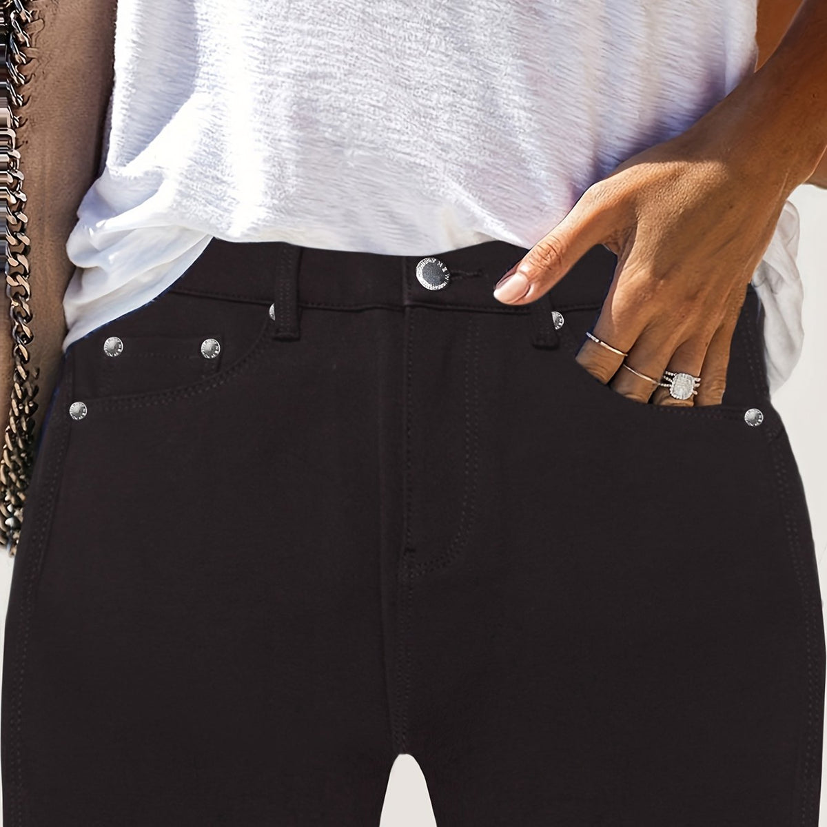 High-Waisted Skinny Jeans