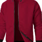 Textured Zip-Up Bomber Jacket
