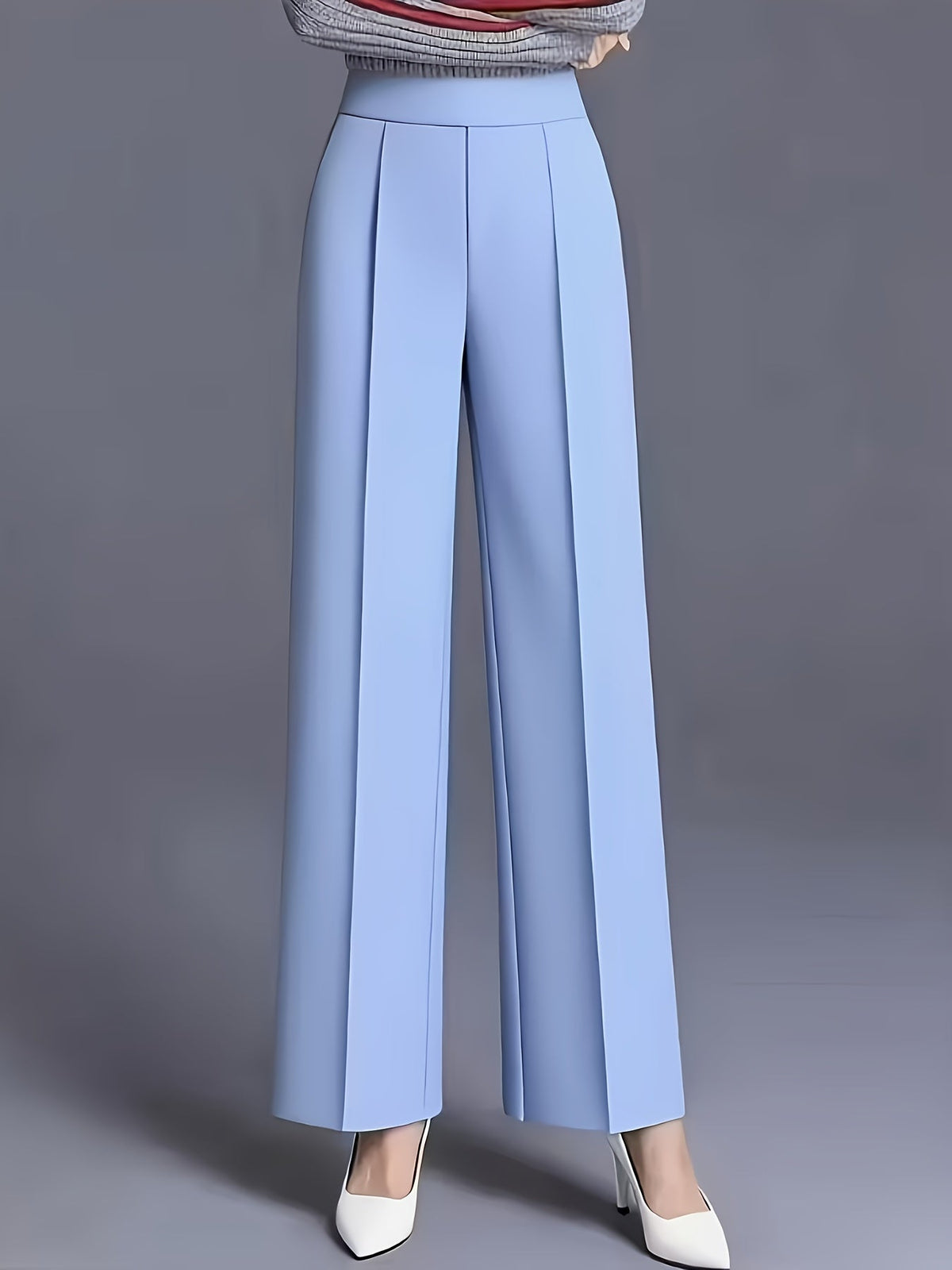 High-Waisted Wide-Leg Trousers