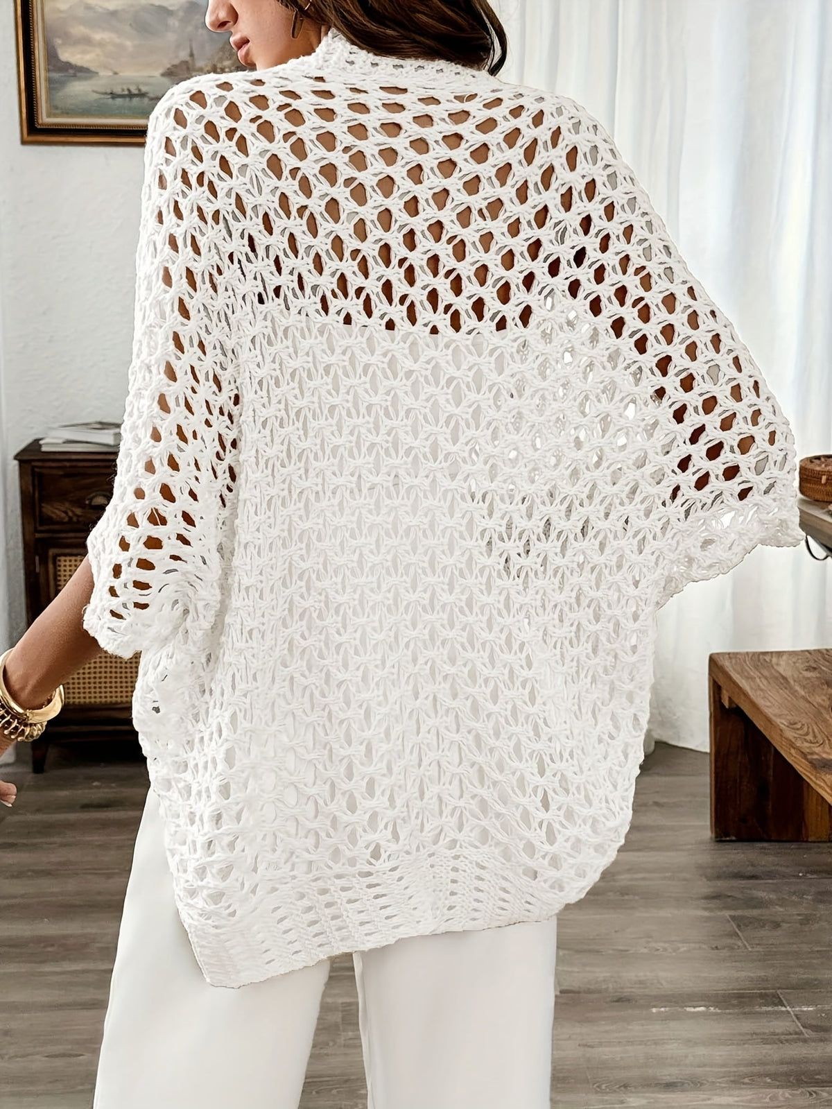 Open-Front Batwing Cardigan
