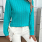 Cable-Knit Round Neck Sweater