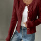 Cable-Knit Button-Front Cardigan