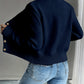 Cable-Knit Button-Front Cardigan